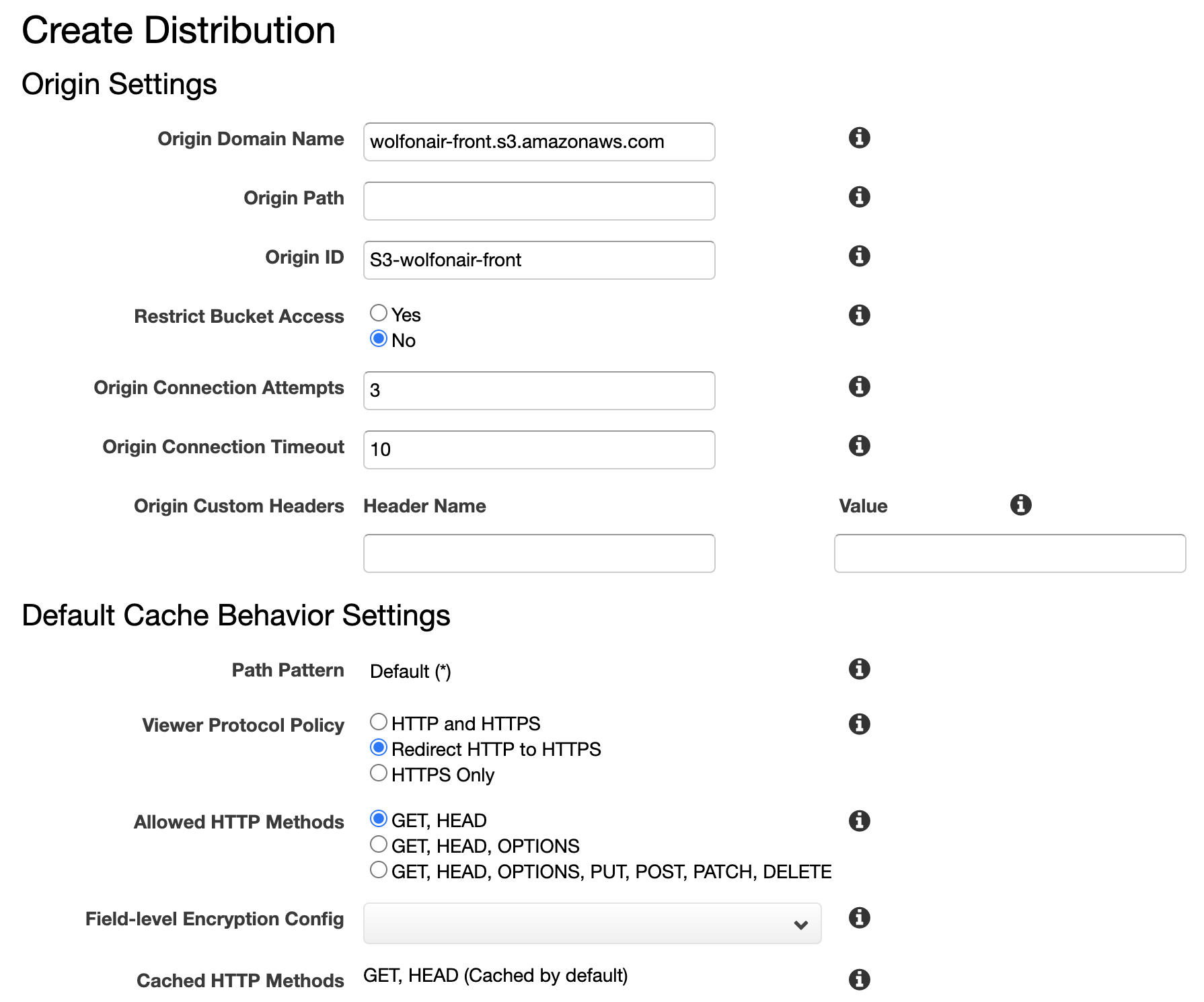 Create Distribution - step 2